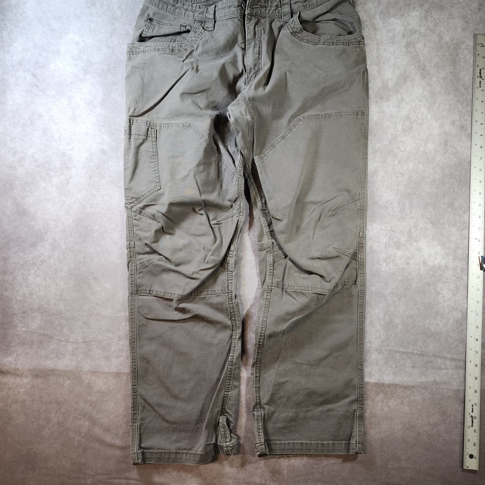 Mountain Khakis Alpine Utility Pant Mens 38x32 Cotton Canvas Sage Green Rugged